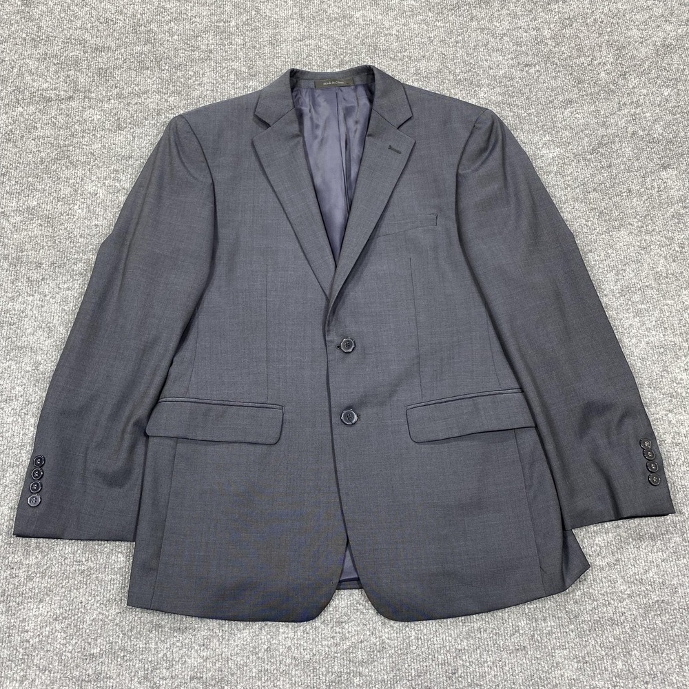 Calvin Klein Suit Jacket Mens 40S Gray Wool Extreme Slim Fit Two-Button